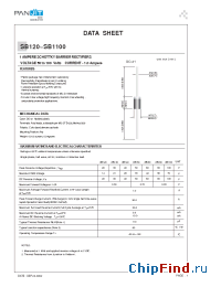 Datasheet SB120 manufacturer Pan Jit