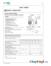Datasheet SB2550CT manufacturer Pan Jit