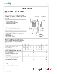 Datasheet SB2560FCT manufacturer Pan Jit