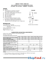 Datasheet SB550 manufacturer Pan Jit