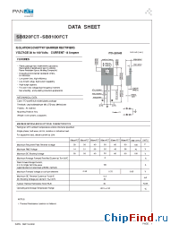 Datasheet SB820FCT manufacturer Pan Jit
