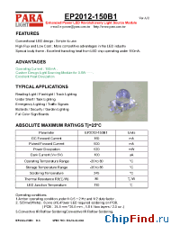 Datasheet EP2012-150B1 manufacturer Para Light