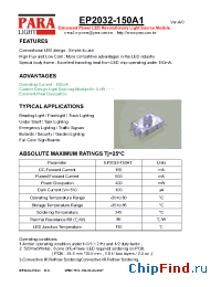 Datasheet EP2032-150A1 manufacturer Para Light