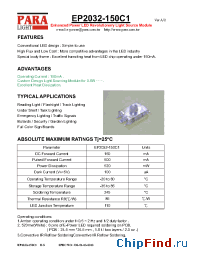Datasheet EP2032-150C1 manufacturer Para Light