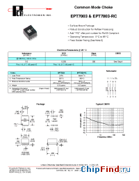 Datasheet EPT7003 manufacturer PCA