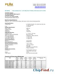 Datasheet P18TG-4815Z21H35 manufacturer PEAK