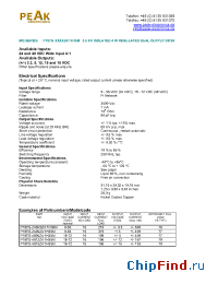 Datasheet P22TG-4815Z41M manufacturer PEAK