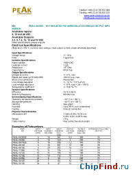 Datasheet P6AU-0505E manufacturer PEAK