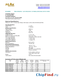Datasheet P8SG-0505ZH52 manufacturer PEAK