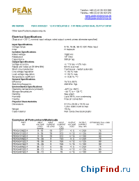 Datasheet PEN3-1205Z21 manufacturer PEAK