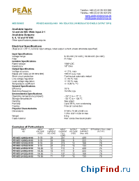Datasheet PS10GG-2405E21H10 manufacturer PEAK