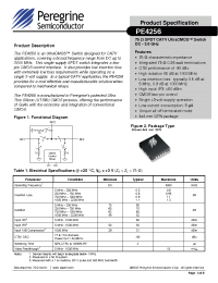 Datasheet 4256-01 manufacturer Peregrine