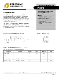 Datasheet PE3512-06SC70-EK manufacturer Peregrine
