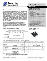 Datasheet PE4304 manufacturer Peregrine