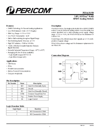 Datasheet PI3A3159TEX manufacturer Pericom