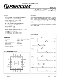 Datasheet PI3A412ZLE manufacturer Pericom