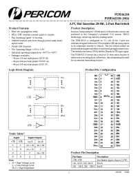 Datasheet PI3B16210A manufacturer Pericom