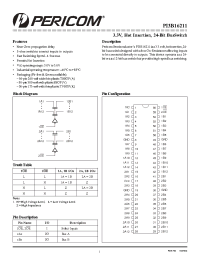 Datasheet PI3B16211AE manufacturer Pericom