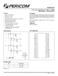 Datasheet PI3B16226 manufacturer Pericom