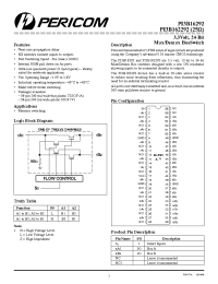 Datasheet PI3B162292 manufacturer Pericom