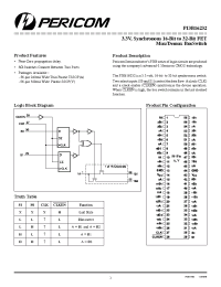 Datasheet PI3B16232 manufacturer Pericom