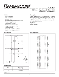 Datasheet PI3B16234 manufacturer Pericom