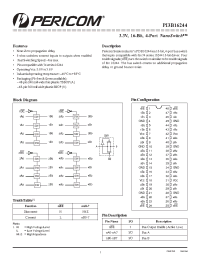 Datasheet PI3B16244A manufacturer Pericom