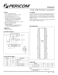 Datasheet PI3B16292V manufacturer Pericom