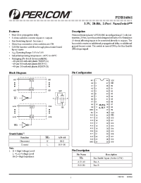 Datasheet PI3B16861 manufacturer Pericom
