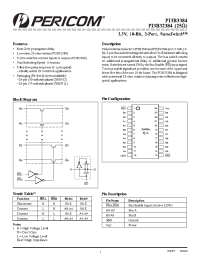 Datasheet PI3B32384QE manufacturer Pericom