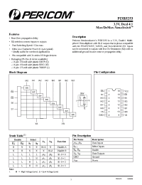 Datasheet PI3B3253Q manufacturer Pericom