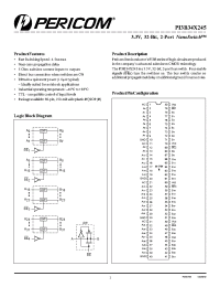 Datasheet PI3B34X245 manufacturer Pericom