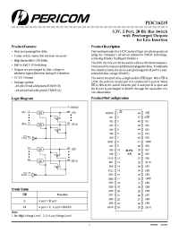 Datasheet PI3C16215B manufacturer Pericom