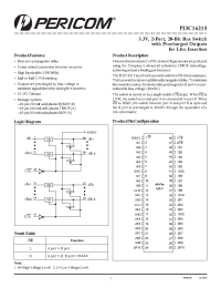 Datasheet PI3C16215V manufacturer Pericom