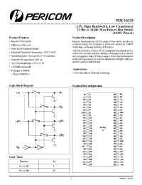 Datasheet PI3C16225A manufacturer Pericom