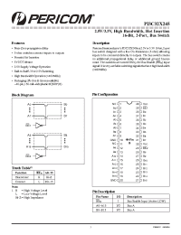 Datasheet PI3C32X245 manufacturer Pericom