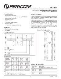 Datasheet PI3C32X384A manufacturer Pericom