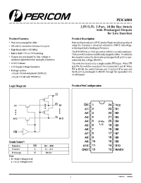 Datasheet PI3C6800 manufacturer Pericom
