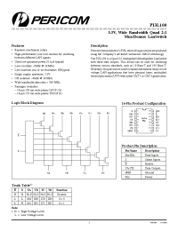 Datasheet PI3L100 manufacturer Pericom
