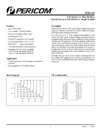 Datasheet PI3L110LE manufacturer Pericom