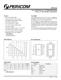 Datasheet PI3V312LE manufacturer Pericom