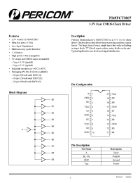 Datasheet PI49FCT3807AH manufacturer Pericom