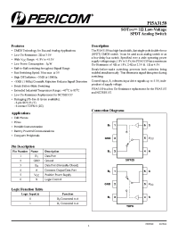 Datasheet PI5A3159TEX manufacturer Pericom