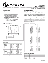 Datasheet PI5C16209A manufacturer Pericom
