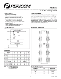 Datasheet PI5C16213 manufacturer Pericom