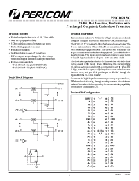 Datasheet PI5C16215C производства Pericom
