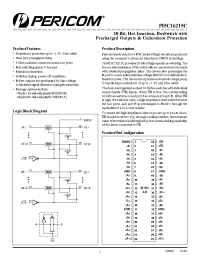 Datasheet PI5C16215CA manufacturer Pericom