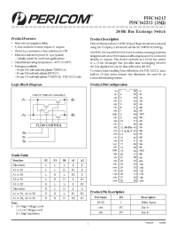 Datasheet PI5C162212A производства Pericom