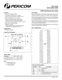 Datasheet PI5C162292 manufacturer Pericom