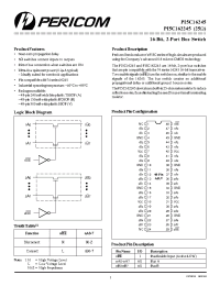 Datasheet PI5C16245 manufacturer Pericom